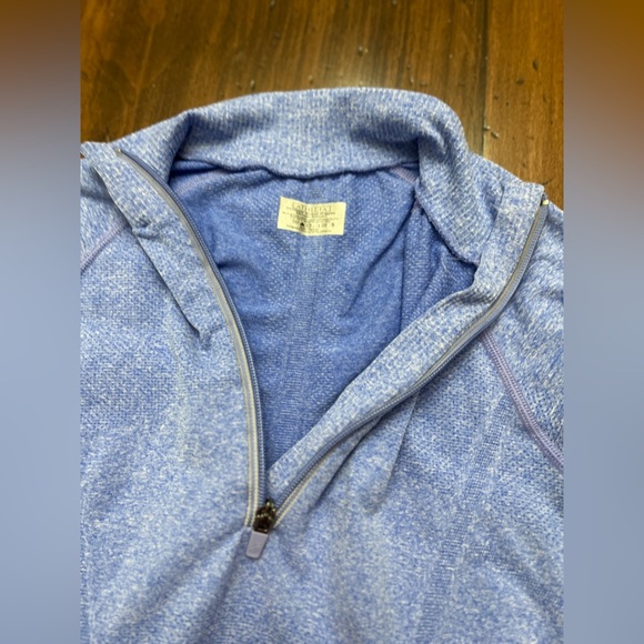 Athleta Fastest Track Half Zip Top Size Small Sapphire Blue Heather Athleisure - Picture 7 of 14